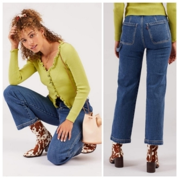 Levi's Ribcage Ankle Utility Straight Leg Jeans - Picture 6 of 13